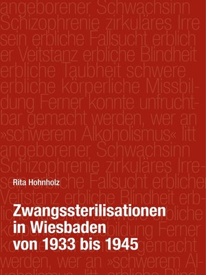 cover image of Zwangssterilisationen in Wiesbaden von 1933 bis 1945